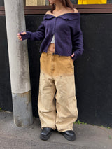 gradation double knee denim