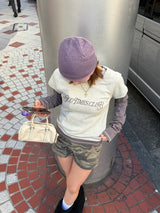 waffle layered long tee