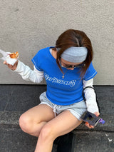 waffle layered long tee