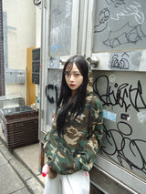 Heisei徽標熱拉鍊連帽衫