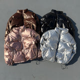 Shiny puffer jacket