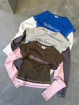 waffle layered long tee