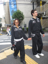 check switching sweat pants