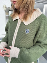 MSB Patch Zip Up Knit