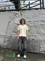 Grunge studs wide denim