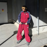 N logo side-zip nylon pants