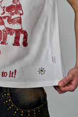 Skull graphic studs TEE