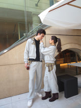 check switching sweat pants