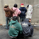 國王徽標顏料連帽衫