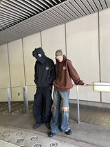 國王徽標顏料連帽衫