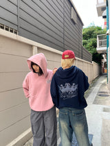 國王徽標顏料連帽衫