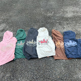 國王徽標顏料連帽衫