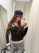 Dot Layered Tulle Top