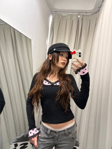 Dot Layered Tulle Top