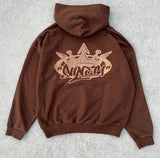 國王徽標顏料連帽衫