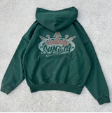 國王徽標顏料連帽衫