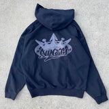 國王徽標顏料連帽衫