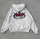 國王徽標顏料連帽衫