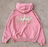 國王徽標顏料連帽衫