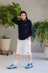 Writing Flower Patch Long Polo Shirt