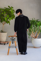 Writing Flower Patch Long Polo Shirt