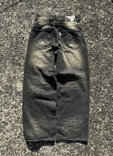 Grunge studs wide denim