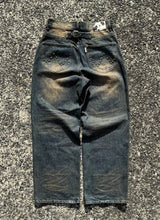 Grunge studs wide denim