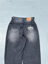 King Logo Buggy Denim Pants