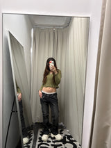 Cross Patch Low-Rise Denim Pants