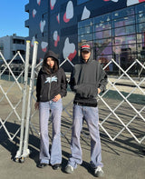 blast damage flare denim