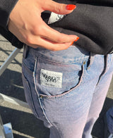 blast damage flare denim