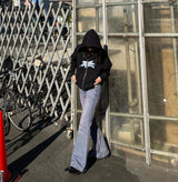 blast damage flare denim