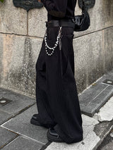 웨스턴 배기 스트라이프 슬랙스