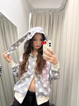 Rabbit Ear Zip Hoodie