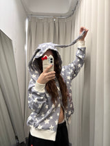 Rabbit Ear Zip Hoodie