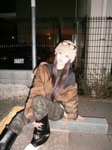 Leopard Faux Fur Short Blouson