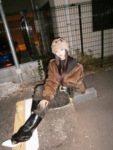 Leopard Faux Fur Short Blouson