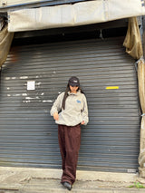 90 로고 후드 양털 재킷