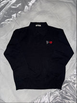 glitter knit polo shirt