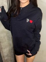 glitter knit polo shirt