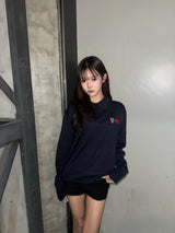 glitter knit polo shirt