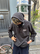 90 로고 후드 양털 재킷