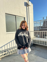 자카드 로고 니트