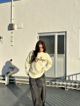 자카드 로고 니트