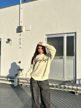 자카드 로고 니트