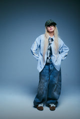 Bone Stripe L/S Shirt