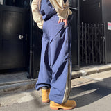 N logo side-zip nylon pants