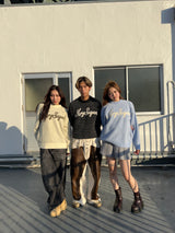 자카드 로고 니트