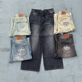 King Logo Double Knee Buggy Pants