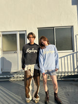 자카드 로고 니트